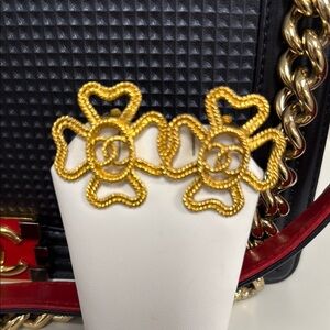Chanel CC logo earrings